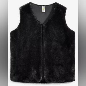 Epic Threads Black Faux Fur Vest for Kids